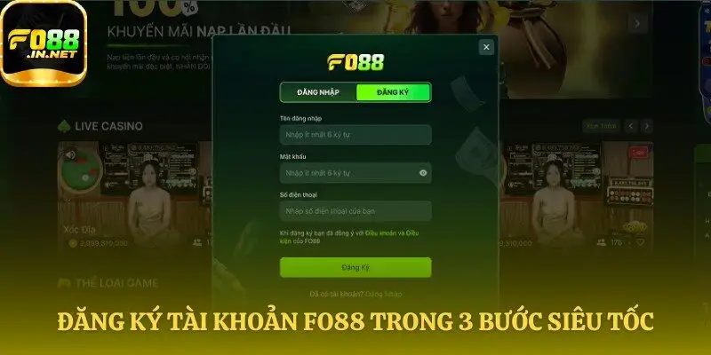 Các bước mở tài khoản cho người mới chơi